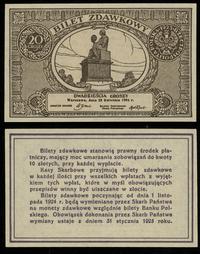 20 groszy 28.04.1924, piękne, Miłczak 45