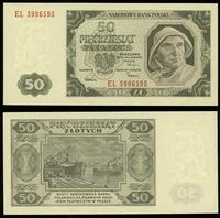 50 złotych 1.07.1948, seria EL, na lewym margine