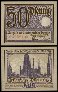 50 fenigów 15.05.1919, sucha pieczęć, Ros. 790, 