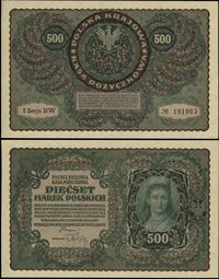 500 marek polskich 23.08.1919, I Serja BW, piękn