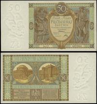 50 złotych 1.09.1929, Ser. CT., na lewym margine