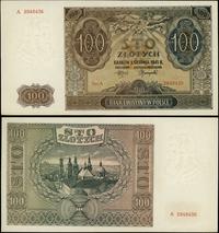 100 złotych 1.08.1941, Seria A, niewielkie ugięc