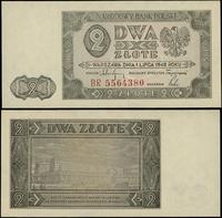 2 złote 1.07.1948, Seria BR, na prawym marginesi