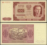 100 złotych 1.07.1948, Seria KR, pięknie zachowa