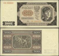 500 złotych 1.07.1948, Seria CB, na lewym margin