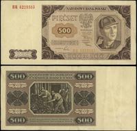 500 złotych 1.07.1948, Seria BR, Miłczak 140c