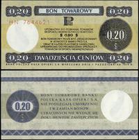 20 centów 1.10.1979, Seria HN, rozmiar 110x55 mm