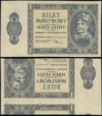 1 złoty 1.10.1938, papier kremowy bez znaku wodn