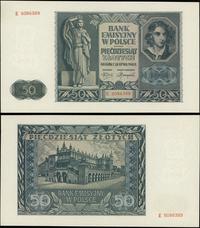50 złotych 1.08.1941, seria E, wyśmienity, Miłcz