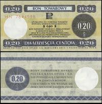 20 centów 1.10.1979, seria HN 7644598, piękne, M