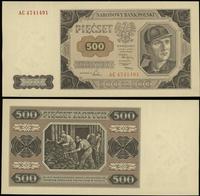 500 złotych 1.07.1948, seria AC, rzadki banknot,