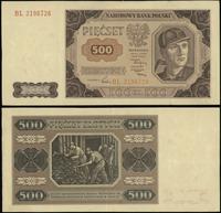 500 złotych 1.07.1948, seria BL, Miłczak 140c
