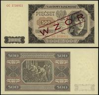 500 złotych 1.07.1948, seria CC WZÓR, wyśmienici