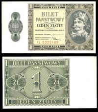 1 złoty 1.10.1938, seia IŁ, mała dziurka za datą