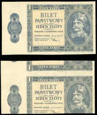 1 złoty 1.10.1938, druk strony głównej po obu st