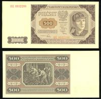 500 złotych 1.07.1948, seria BE, złamanie w poło