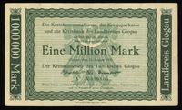1 milion marek 11.08.1923, dwa pionowe zgięcia, 