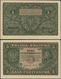 5 marek polskich 23.08.1919, II Serja DD, lewy m