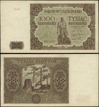 1.000 złotych 15.07.1947, Ser. H, ślad po przegi