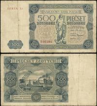 500 złotych 15.07.1947, SERIA L3, rzadkie, Miłcz