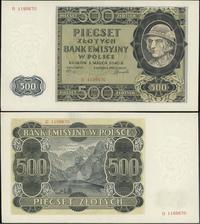 500 złotych 1.03.1940, seria B 1198670, Miłczak 