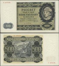 500 złotych 1.03.1940, seria B 1275190, Miłczak 