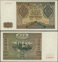 100 złotych 1.08.1941, seria D, idealne, Miłczak