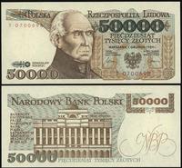 50.000 złotych 1.12.1989, seria T, wyśmienite, M