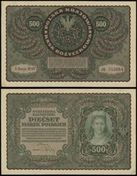 500 marek polskich 23.08.1919, I Serja BW, złama