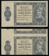 1 złoty 01.10.1938, przesunięty druk strony głow