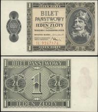 1 złoty 01.10.1938, seria IŁ, ślad po minimalnym
