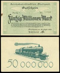 50 mln. marek 26.09.1923, seria 1, ślad po podle