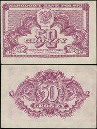 50 groszy 1944, banknot sztywny i czysty, ale ni