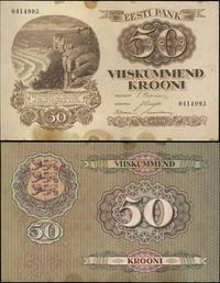 50 koron 1929, sztywny z fakturą banknotu, ale m