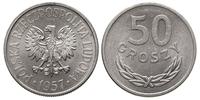 50 groszy 1957, Warszawa, bardzo ładne, aluminiu