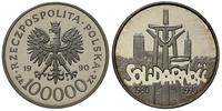 100.000 złotych 1990, Warszawa, Solidarność, sre