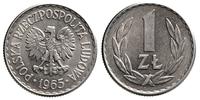 1 złoty 1965, Warszawa, aluminium, ładne, Parchi