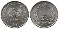 1 złoty 1949, Warszawa, aluminium, wyśmienicie z