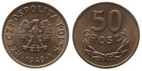 50 groszy 1949, Kremnica, miedzionikiel, bardzo 