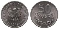 50 groszy 1949, Warszawa, aluminium, ładne, Parc