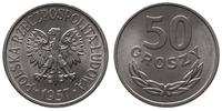 50 groszy 1957, Warszawa, aluminium, piękne i rz