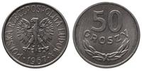 50 groszy 1967, Warszawa, aluminium, bardzo ładn