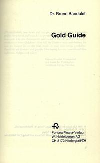 Dr. B. Bandulet- Gold Guide, ksiąźka o złocie i 