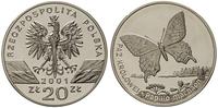20 złotych 2001, Warszawa, Paź Królowej, srebro,