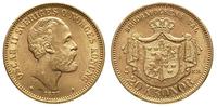 20 koron 1877, złoto 8.96 g
