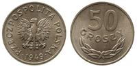 50 groszy 1949, Kremnica, miedzionikiel, bardzo 