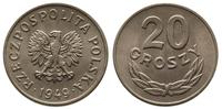 20 groszy 1949, Kremnica, miedzionikiel, piękny 