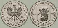 200.000 złotych 1993, Warszawa, 750. Rocznica Na