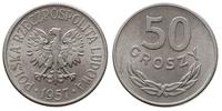 50 groszy 1957, Warszawa, aluminium, dość ładne,
