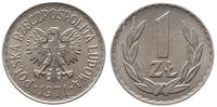 1 złoty 1971, Warszawa, aluminium, wyśmienite, r